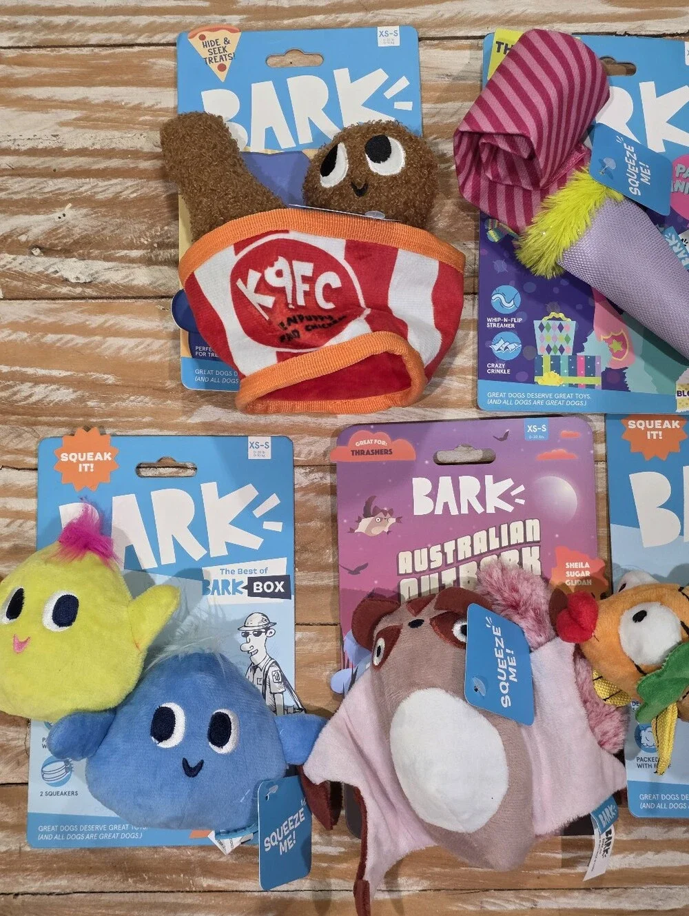 5 New BarkBox Sizes XS-S Toys Bark Box